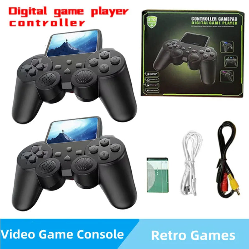 S10 Console de jeux vidéo rétro pour les jeux de télévision Manette sans fil Bâton de jeu Portable Double poignée sans fil Bâton de jeu Xmax Cadeaux