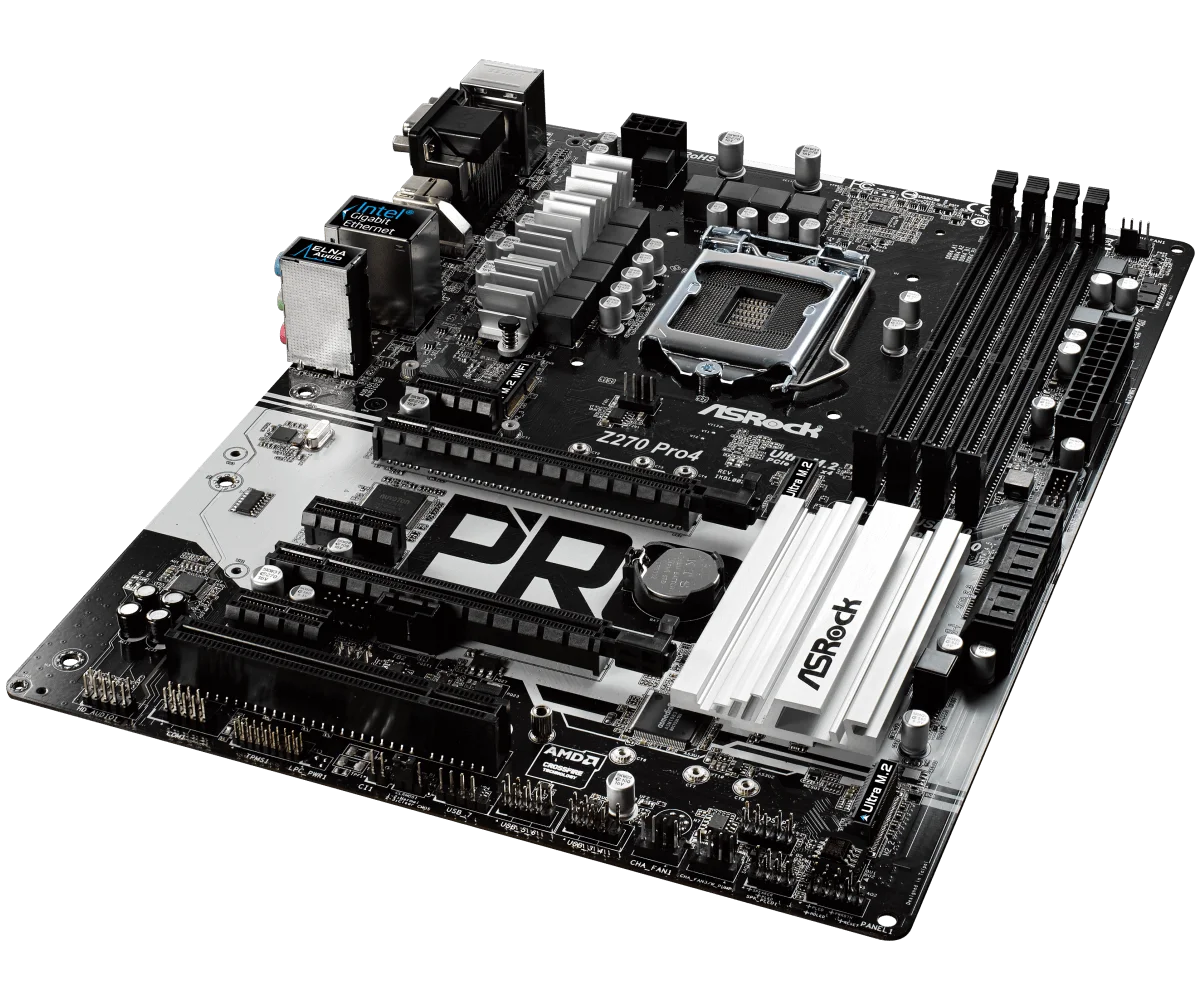 LGA 1151 Motherboard ASRock Z270 PRO4 Motherboard Intel Z270 Z270M DDR4 64GB PCI-E 3.0 USB3.1 ATX For 7th/6th Gen Core cpus