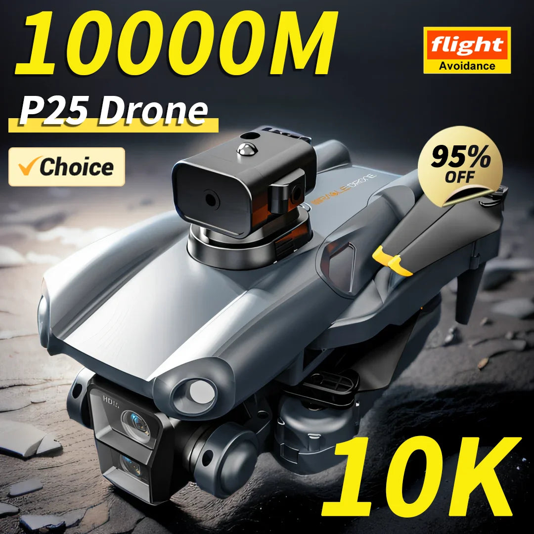 KBDFA P25 Drone 4K 8K HD Caméra Photographie Aérienne Pliable RC Quadricoptère Évitement D’obstacles Mini UAV Télécommande Jouets