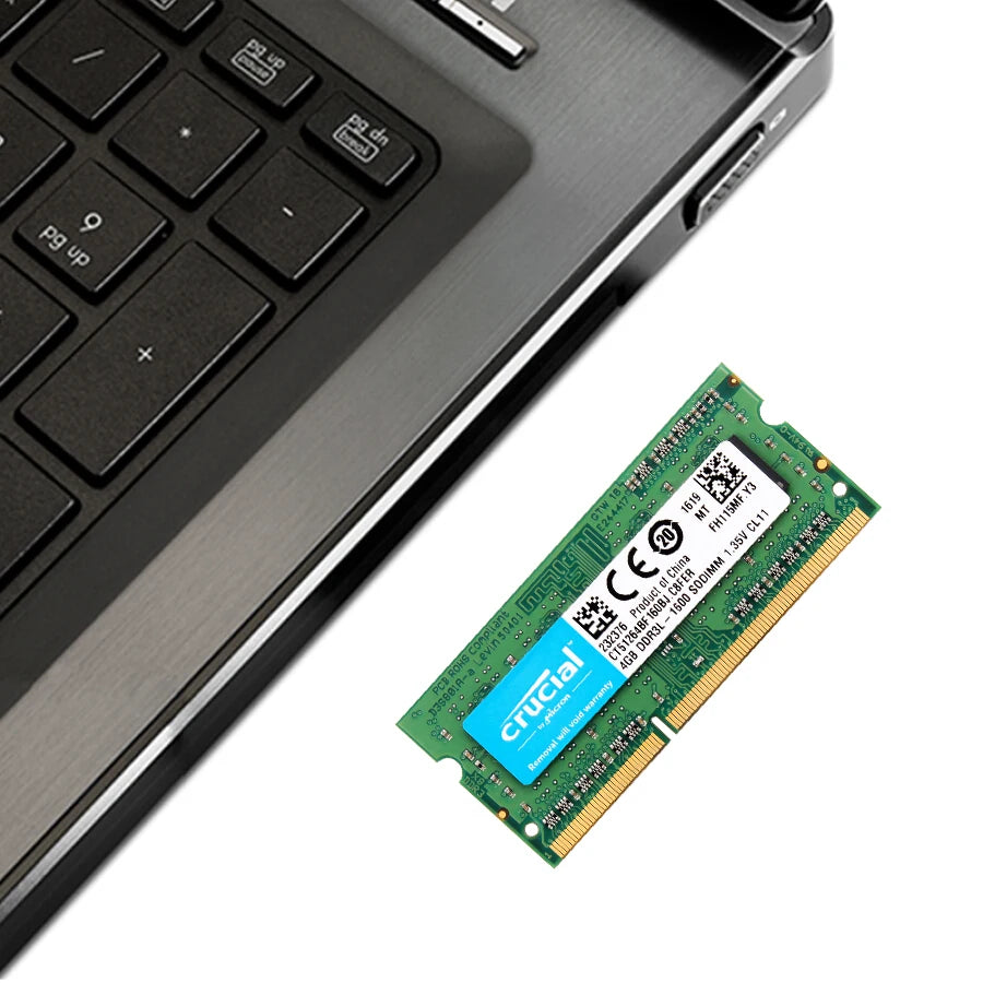 Crucial RAM SO DIMM DDR3 DDR3L 8GB 4GB  1333MHZ 1066MHz 1600 SODIMM  8 GB 12800S 1.35V  for  laptop notebook memory