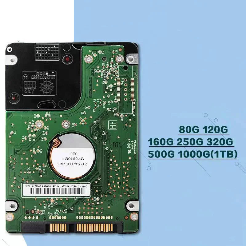 160 Go 250 Go 320 Go 500 Go 1 To 2 To Disque dur interne pour ordinateur portable Composant de PC portable 2.5HDD SATA2-SATA3 8 Mo / 32 Mo 5400 tr/min-7200 tr/min disque dur