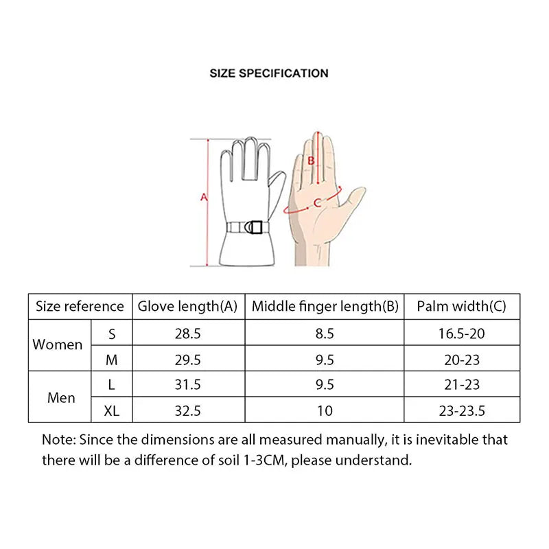 Hiver Hommes Femmes Gants De Ski Coupe-Vent Chaud Imperméable Écran Tactile Polaire Antidérapant Snowboard Motoneige Cyclisme Gants De Ski