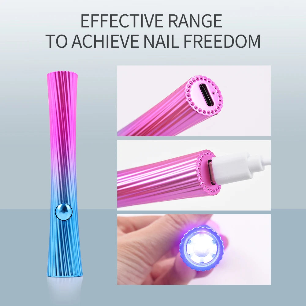 1Pcs Handheld UV Lamp 2W Wavelength 365nm395nm Professional Nail Lamp Dryer Quick Drying Manicure Lamp For Nail Art