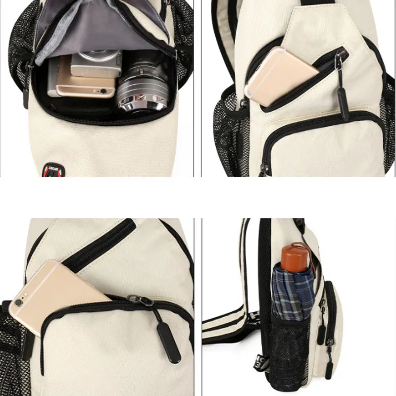 Femmes Petit Sac À Dos 2022 Casual Filles Poitrine Sac Avec Écouteur Trou Voyage Sac À Dos Multifonctionnel Sacs À Dos Mochila Mujer