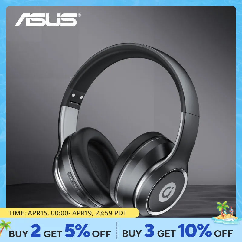 ASUS Casque Bluetooth sans fil D96 Gaming Ultra Low Latency Long Life Volume Control 5.3 Puce