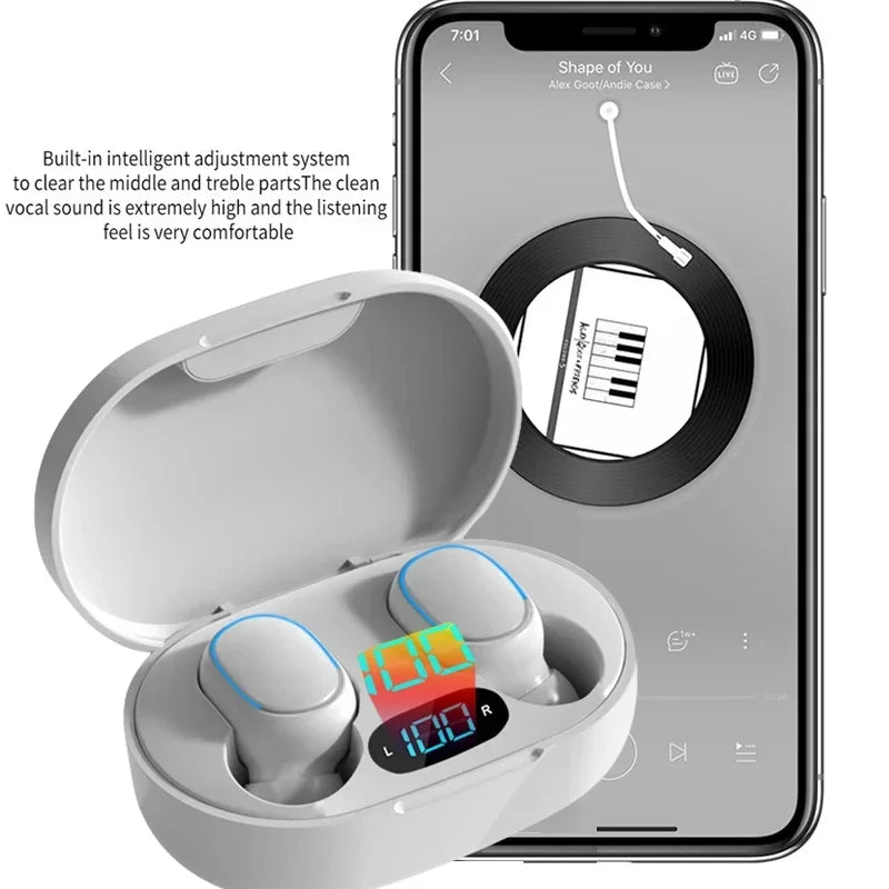 TWS Casque Bluetooth Sans Fil avec Micro Affichage LED Écouteurs Sports Musique Appel Écouteurs pour Xiaomi Huawei Vivo Oppo