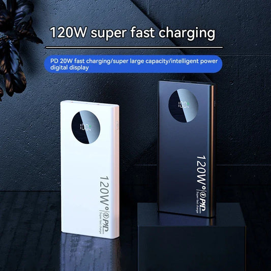 120W Super Charge Rapide 50000mAh Mince et Léger Banque D’alimentation Téléphone Portable Accessoires Batterie Externe pour Samsung, Xiaomi, Apple