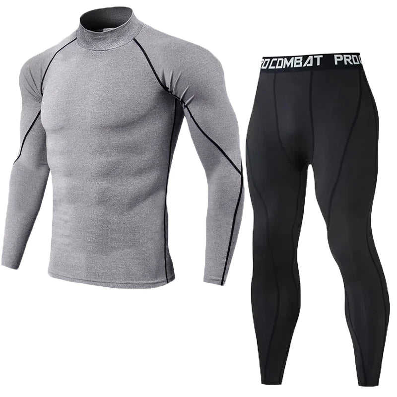 Hommes Compression Set Hommes Vêtements De Sport Gym Fitness Costumes Entraînement Jogging Sport Collants Vêtements Rashguard Course Survêtement Hommes