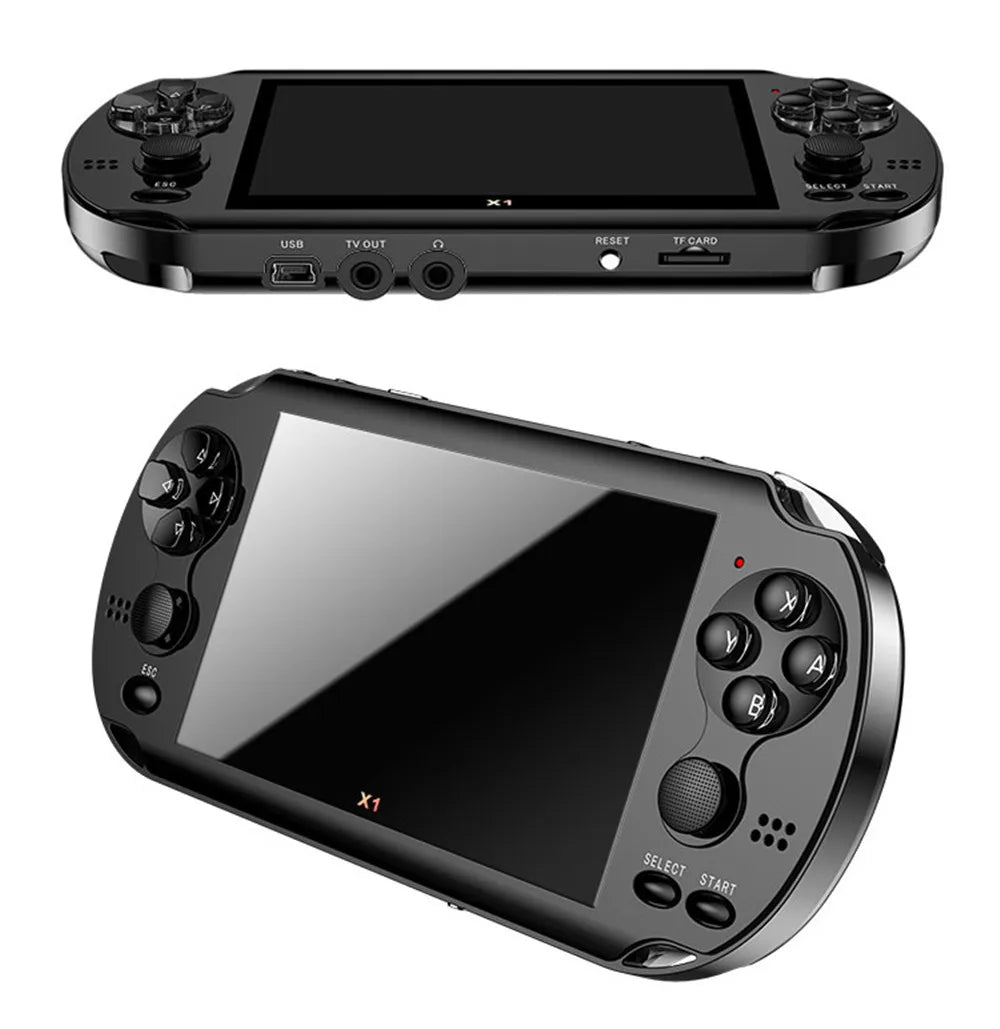 Mini caméra de support de console de jeu vidéo à écran portable de 4,3 pouces pour psp 128 bits intégré 10000 jeux classiques X1 manette de jeu