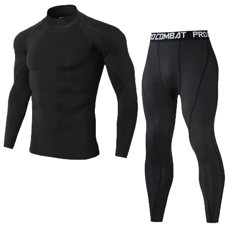 Hommes Compression Set Hommes Vêtements De Sport Gym Fitness Costumes Entraînement Jogging Sport Collants Vêtements Rashguard Course Survêtement Hommes