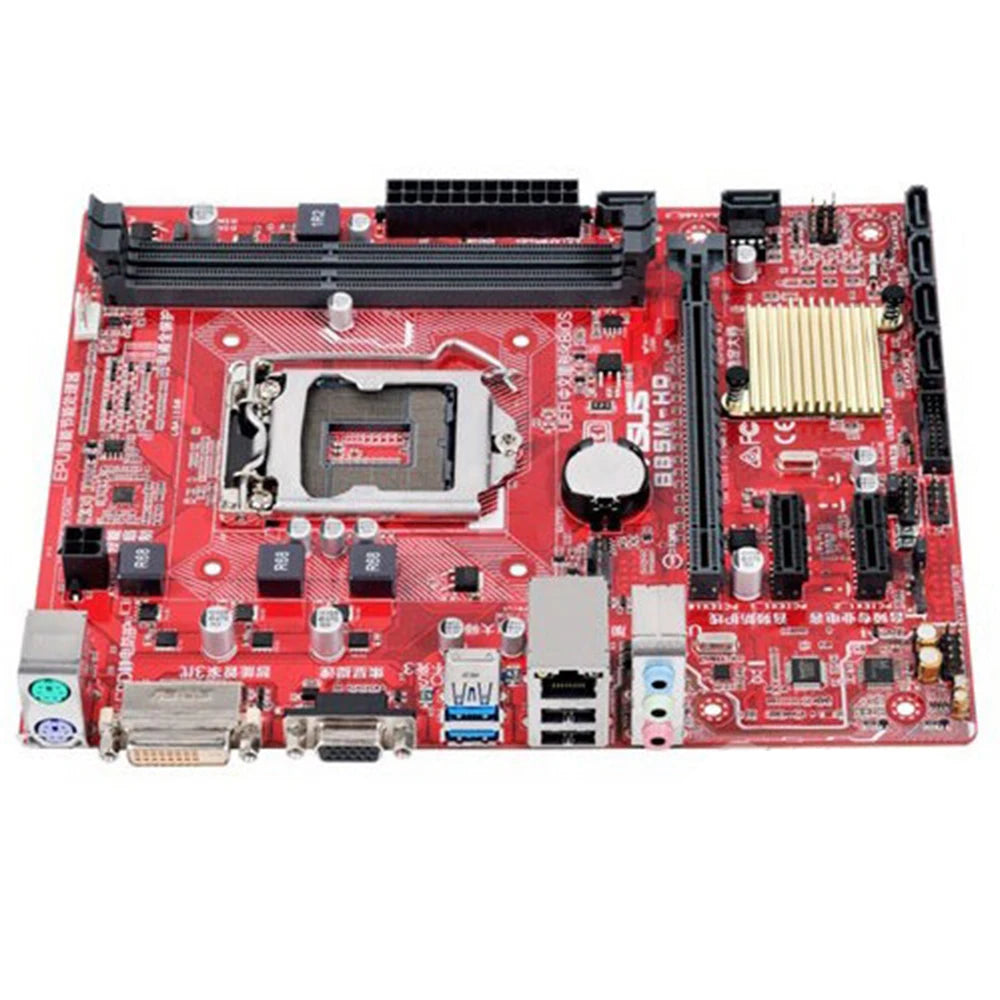 ASUS B85M-HQ avec processeur Core i7 4770 + DDR3 8G*2 Intel B85 PCI-E 3.0 LGA 1151 Carte mère DVI 4×SATA III USB3.0 Micro ATX