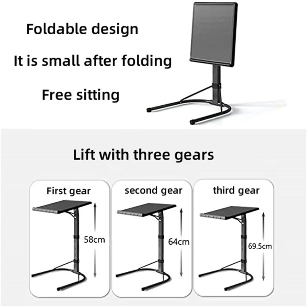 Bureau d’ordinateur portable pliant réglable Petites tables d’ordinateur simples pour bureau d’ordinateur portable pour lit / canapé / jardin Table amovible portable pour pc