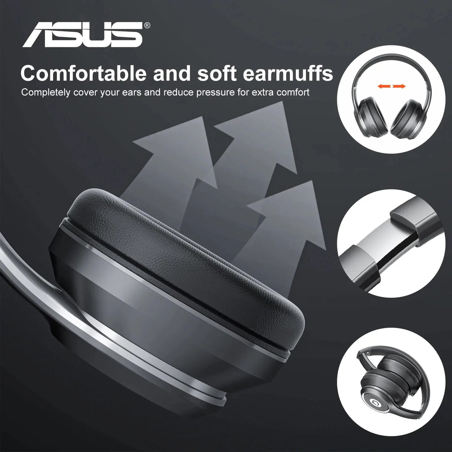 ASUS Casque Bluetooth sans fil D96 Gaming Ultra Low Latency Long Life Volume Control 5.3 Puce