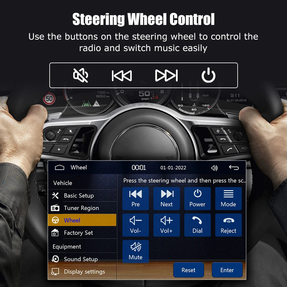 ESSGOO Filaire Carplay Voiture Systèmes Intelligents 7" Autoradio Universel Autoradio Automobile Multimédia Voiture Play Windows Système CE