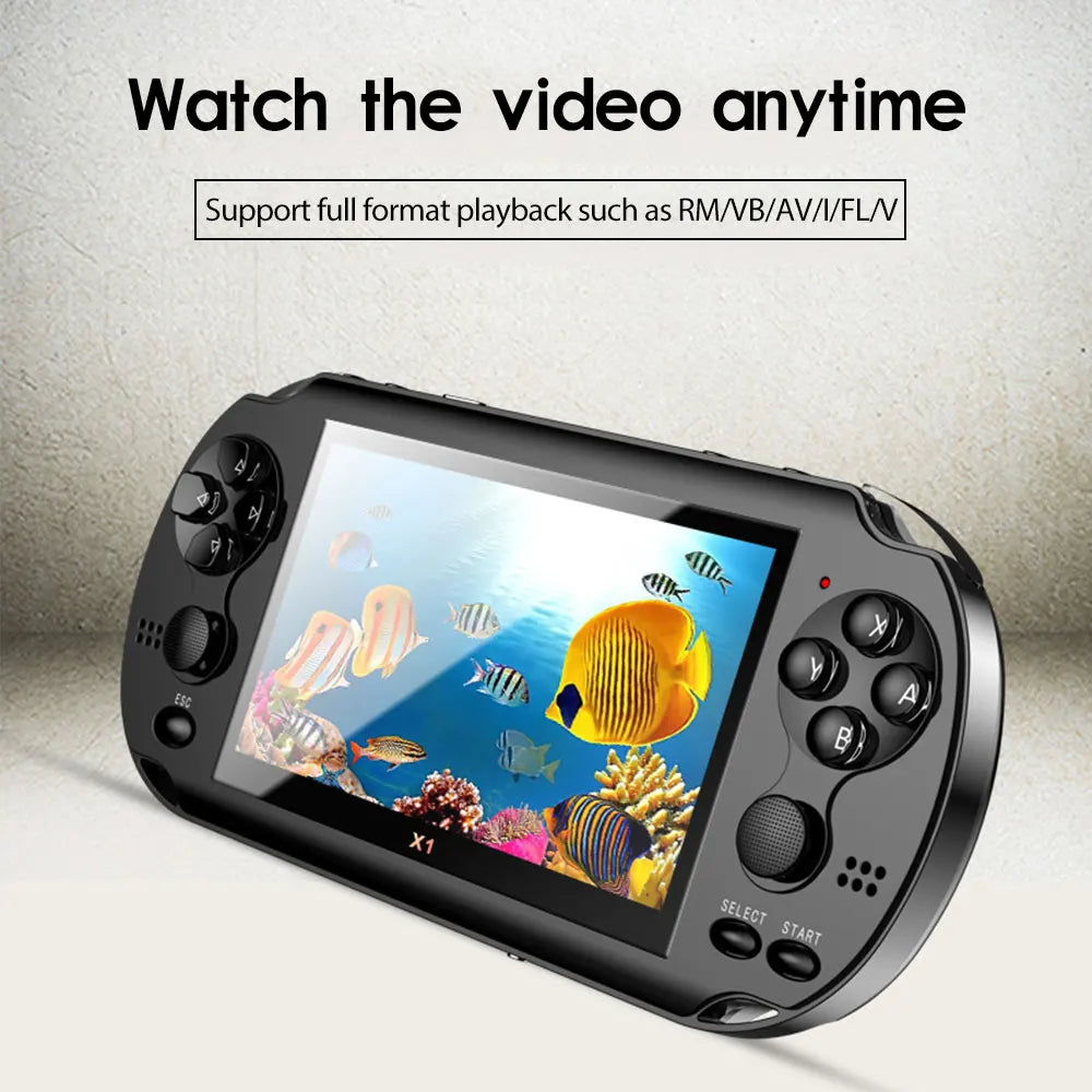 Mini caméra de support de console de jeu vidéo à écran portable de 4,3 pouces pour psp 128 bits intégré 10000 jeux classiques X1 manette de jeu