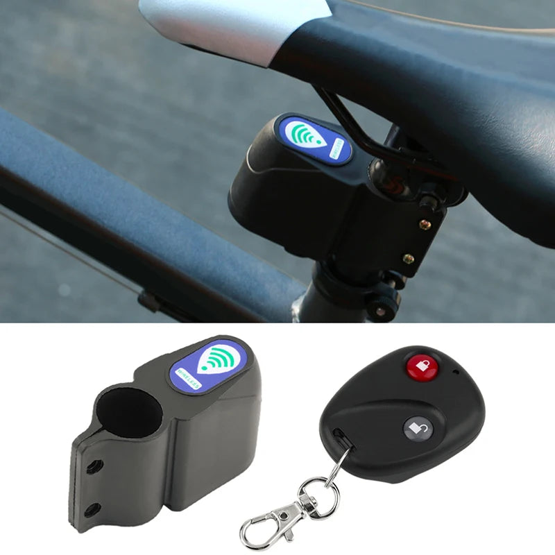 Télécommande sans fil intelligente Alarme de vélo Sirène Capteur de vibration de choc Serrure de vélo Antivol Garde Alarme antivol