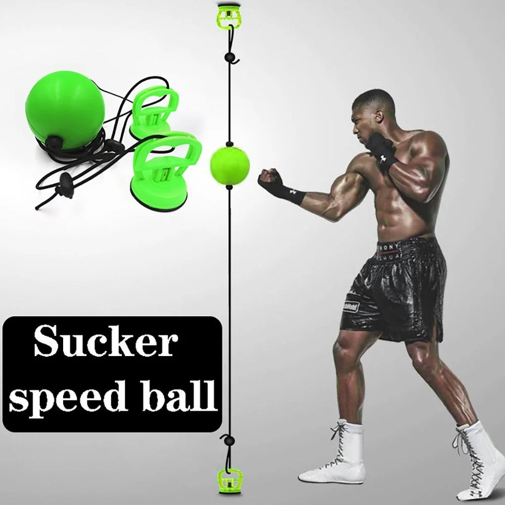 Boxe Reflex Ball Punching Ball Speed Training Fight Ball Reflex Trainer avec de fortes ventouses à vide Équipement de boxe de fitness