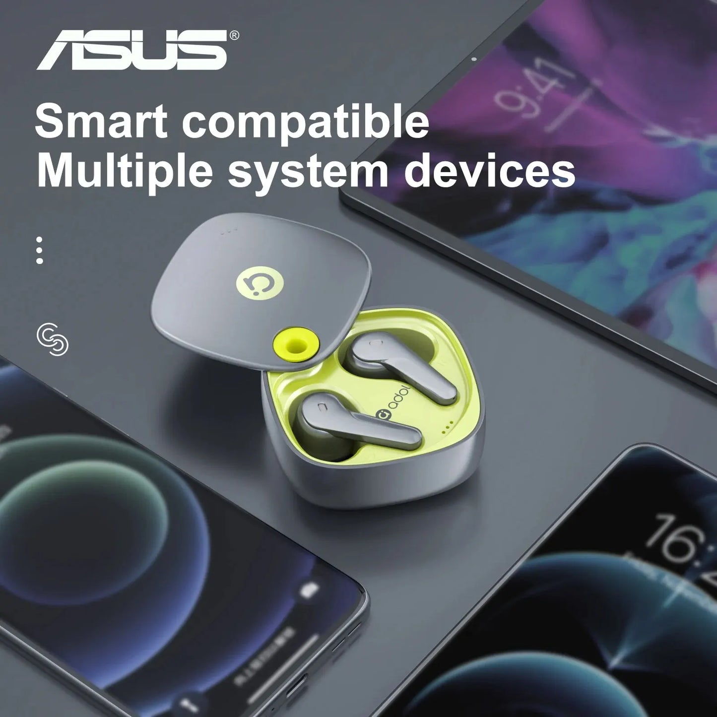 Asus Airpro3 Casque Bluetooth sans fil ANC Réduction active du bruit Intra-auriculaire Haute qualité sonore pendant une longue période