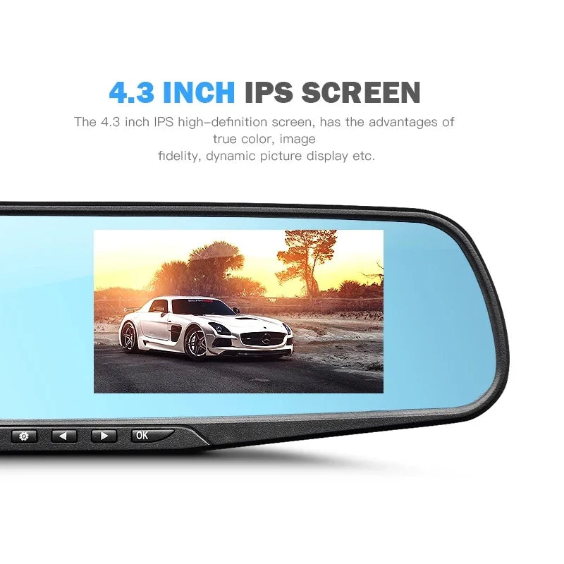 2024 Dash Cam Car DVR 24H HD 1080P Dash Camera Enregistreur vidéo à double objectif 1080PCycle Dashcam Mirror Driving Recorder