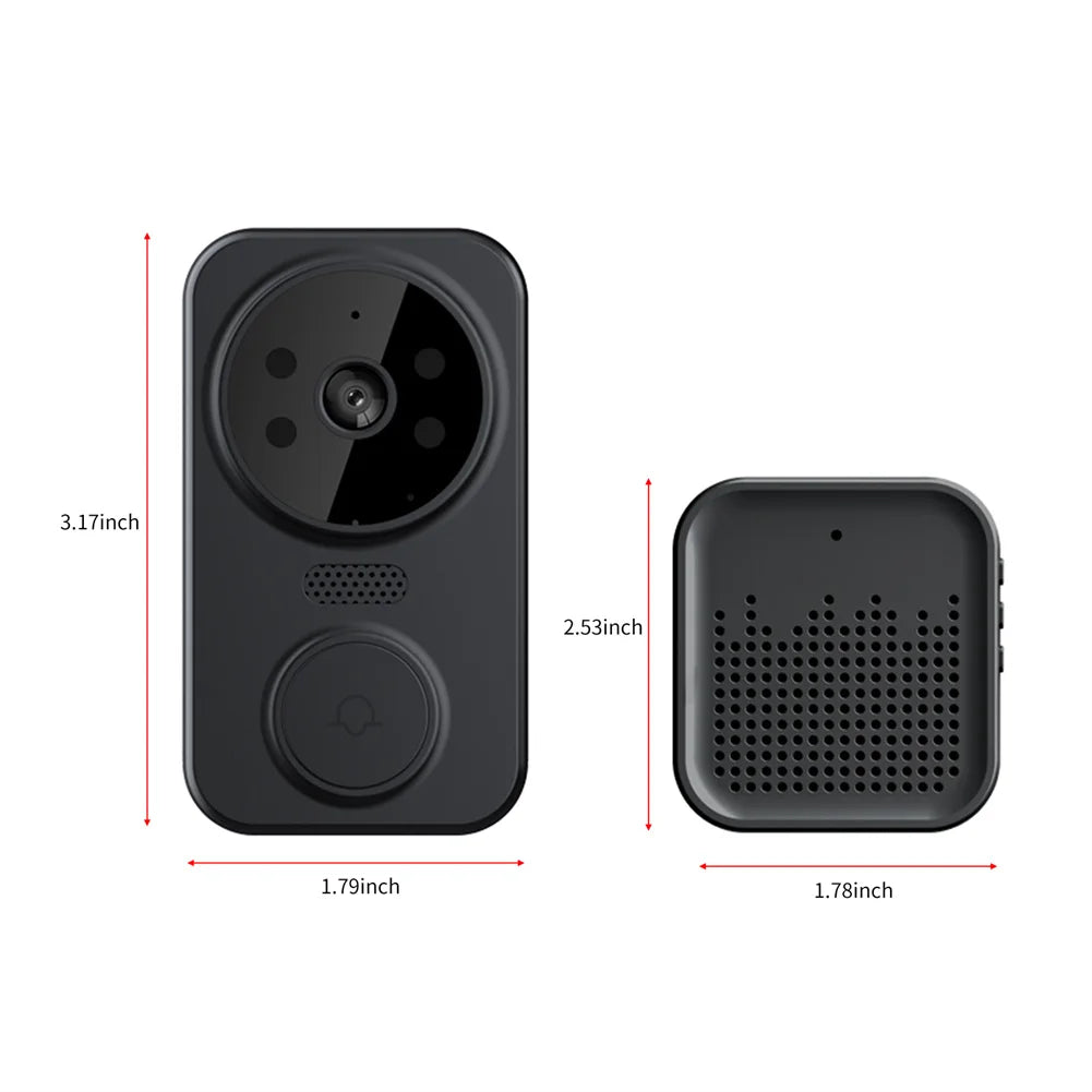 Nouvelle sonnette visuelle intelligente Sonnette vidéo Sonnette bidirectionnelle Interphone infrarouge intelligent Système de surveillance à distance de vision nocturne infrarouge