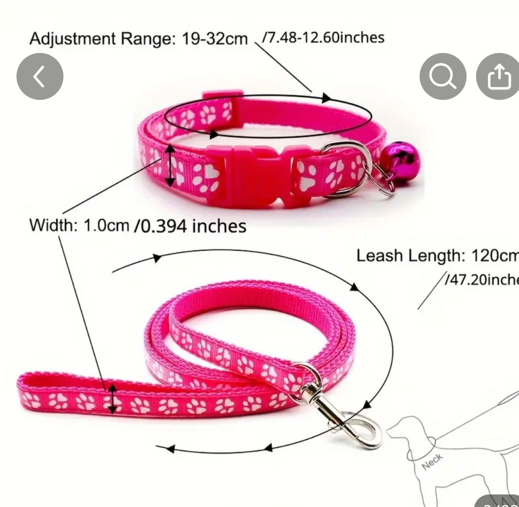 Collier Et Laisse Pour Chien, 🐕 envoi gratuit et rapide 2/4j