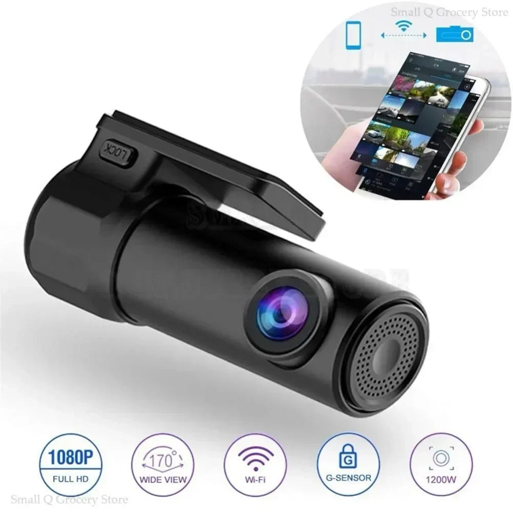 HD1080P Mini Dash Cam Vision Nocturne Voiture DVR Caméra WiFi Intelligent Vidéo Recodeur 170 ° Grand Angle Caméra Enregistrement Vidéo Voiture DVR