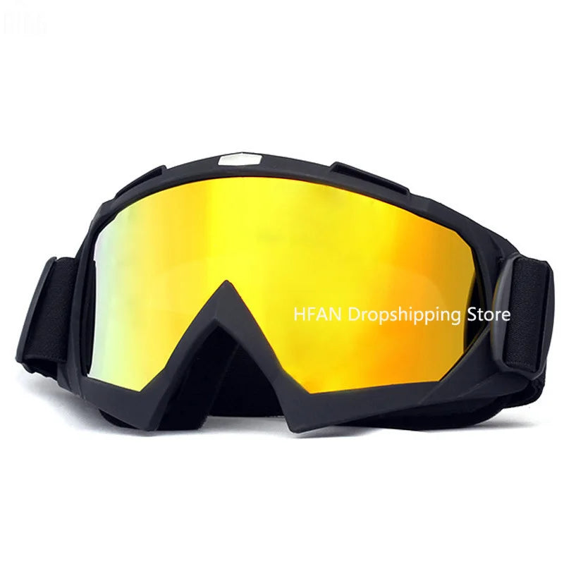 Lunettes De Ski Coupe-Vent Cyclisme Moto Lunettes D’hiver Anti-Buée Snowboard Lunettes De Ski Masque De Ski Tactique Lunettes De Soleil