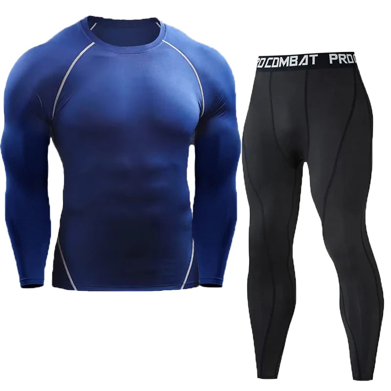 Hommes Compression Set Hommes Vêtements De Sport Gym Fitness Costumes Entraînement Jogging Sport Collants Vêtements Rashguard Course Survêtement Hommes