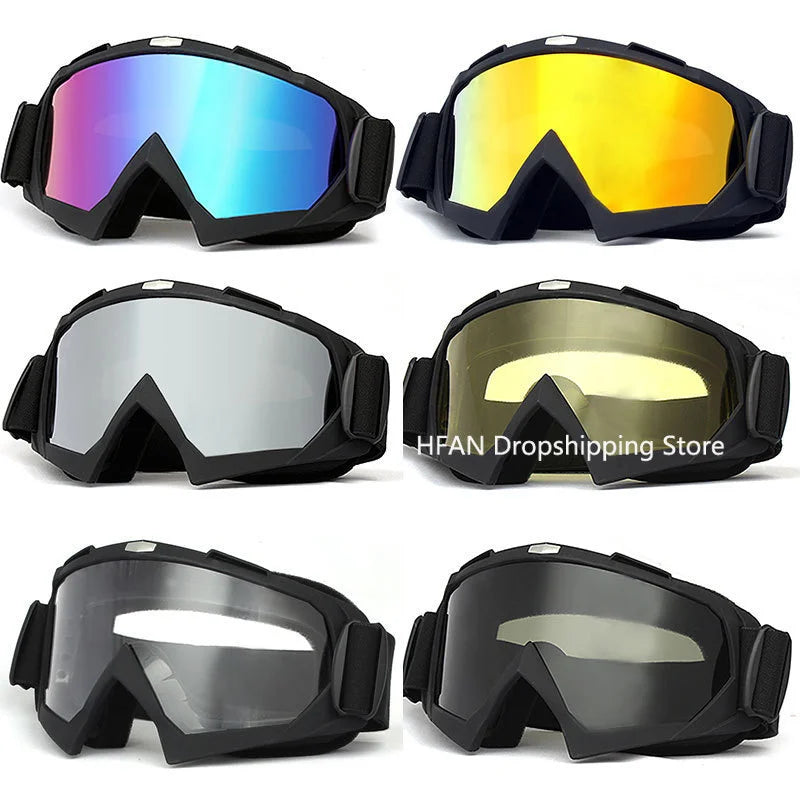 Lunettes De Ski Coupe-Vent Cyclisme Moto Lunettes D’hiver Anti-Buée Snowboard Lunettes De Ski Masque De Ski Tactique Lunettes De Soleil