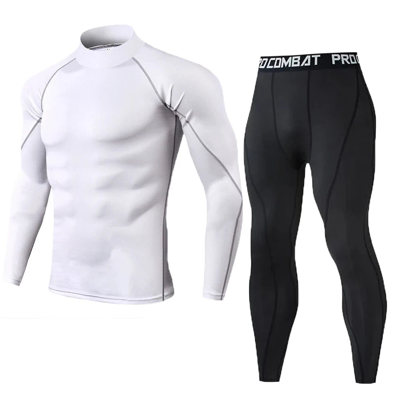 Hommes Compression Set Hommes Vêtements De Sport Gym Fitness Costumes Entraînement Jogging Sport Collants Vêtements Rashguard Course Survêtement Hommes